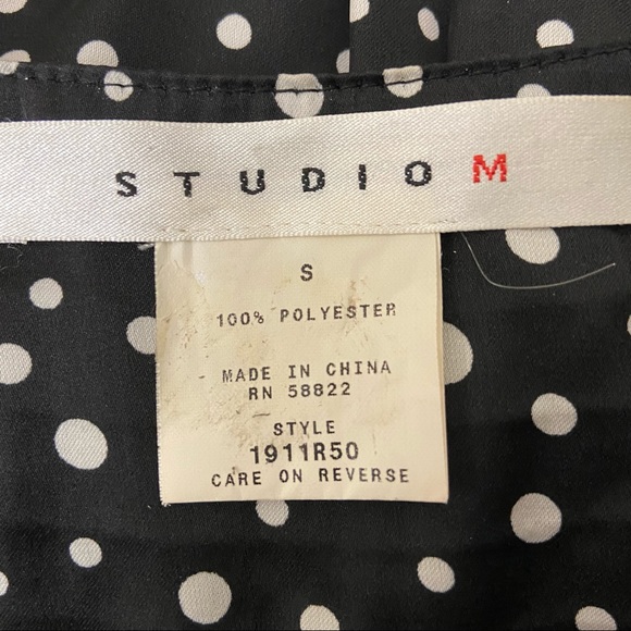 Max Studio Dress Black/ White Polka Dots Sz. SMALL - Picture 11 of 12